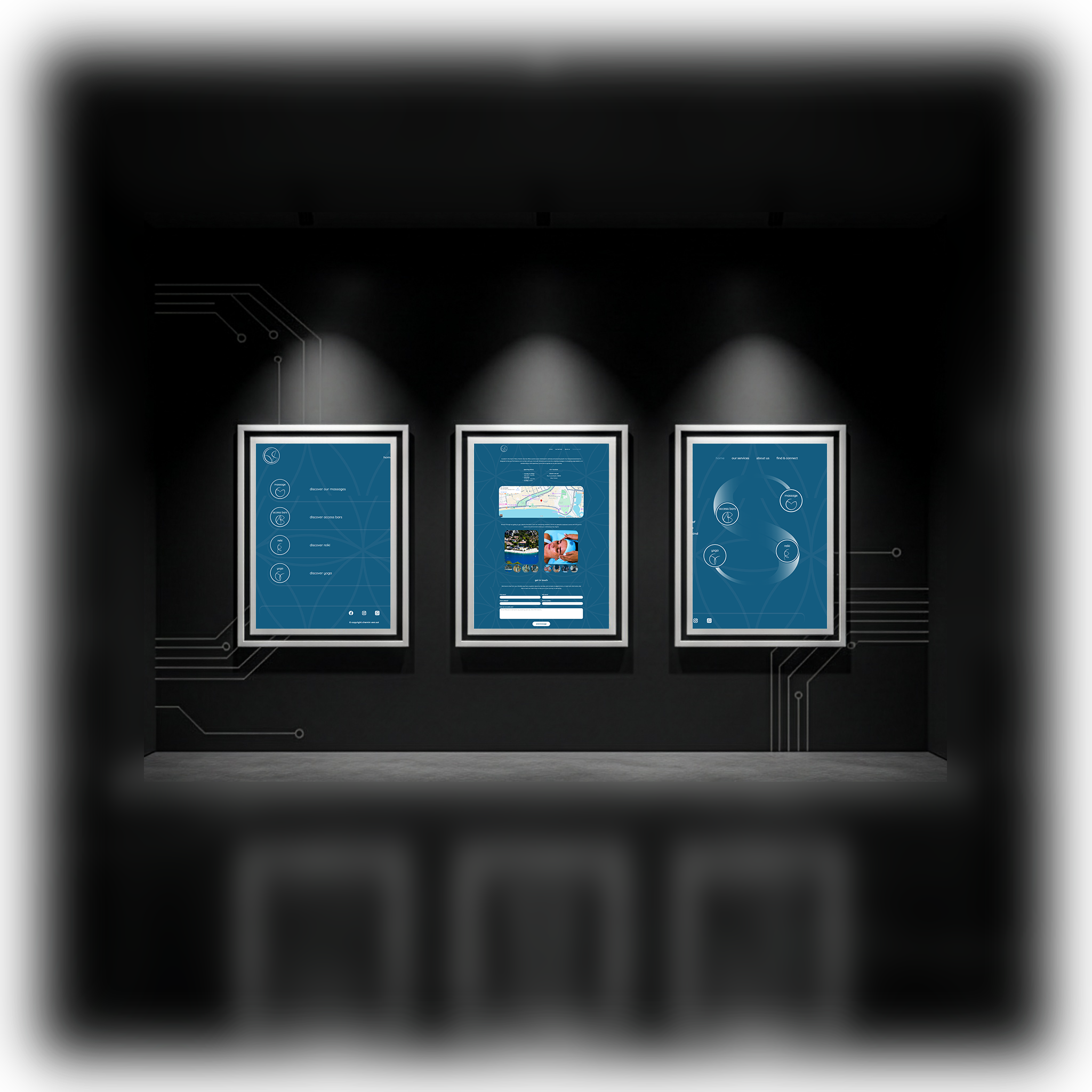 Chemin vers soi cover - wellness brand with deep blue background